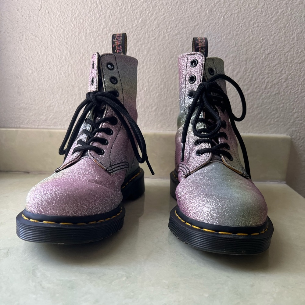 Rainbow Glitter Doc Martens